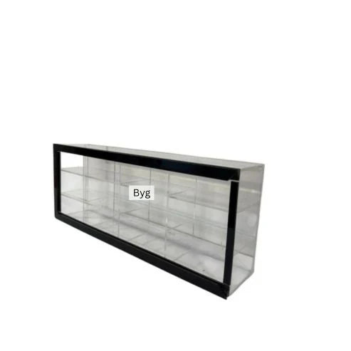 12 Compartments Display with Sliding Cover - Transparent