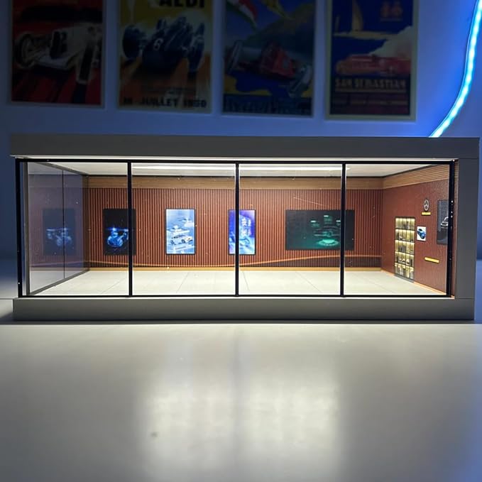 1:64 Scale Parking Lot Display Case – Diecast Car Display for Mini Cars, Model Vehicles – Diorama Garage Showroom for Collectors