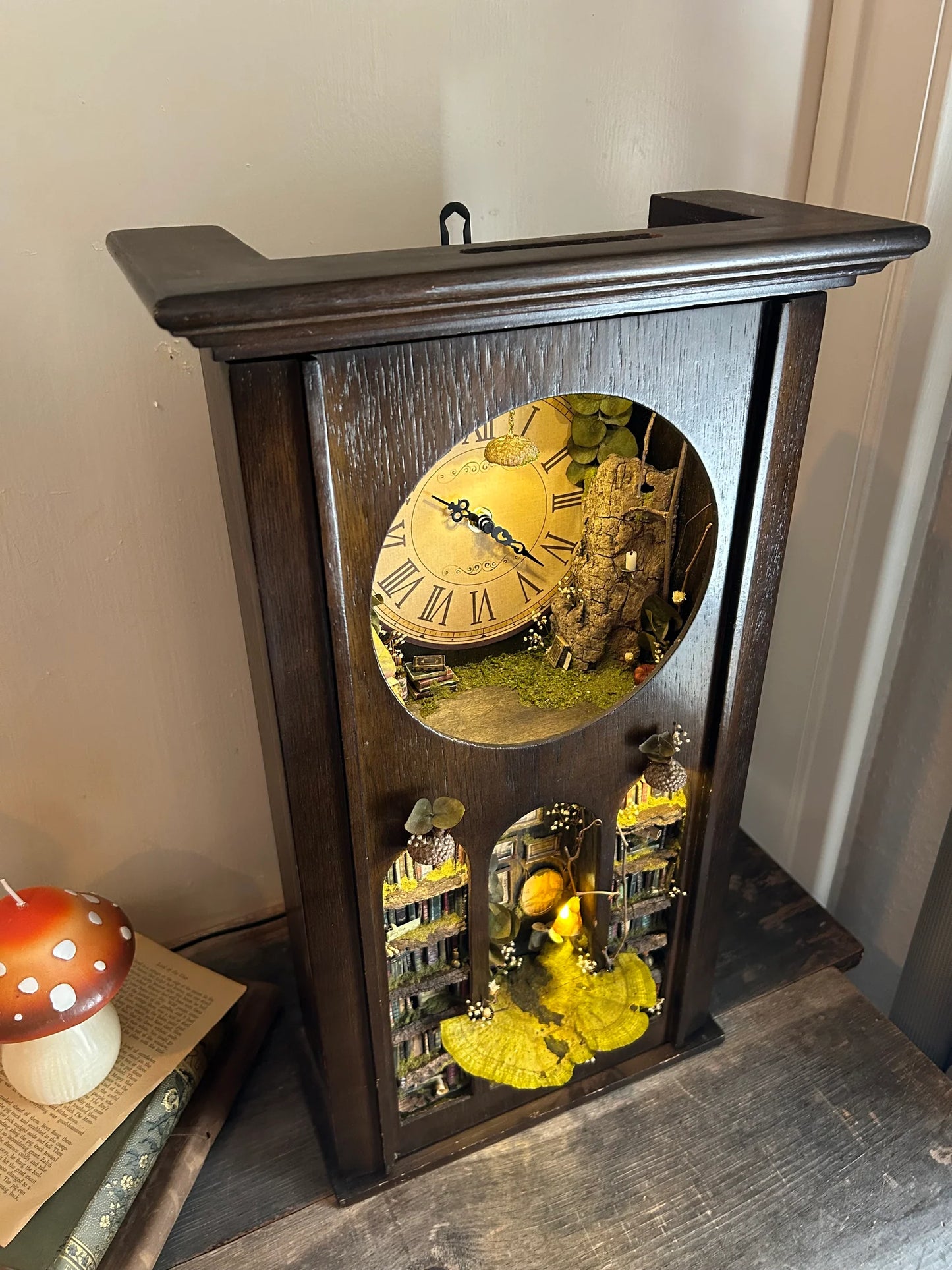 Faery Library Clock