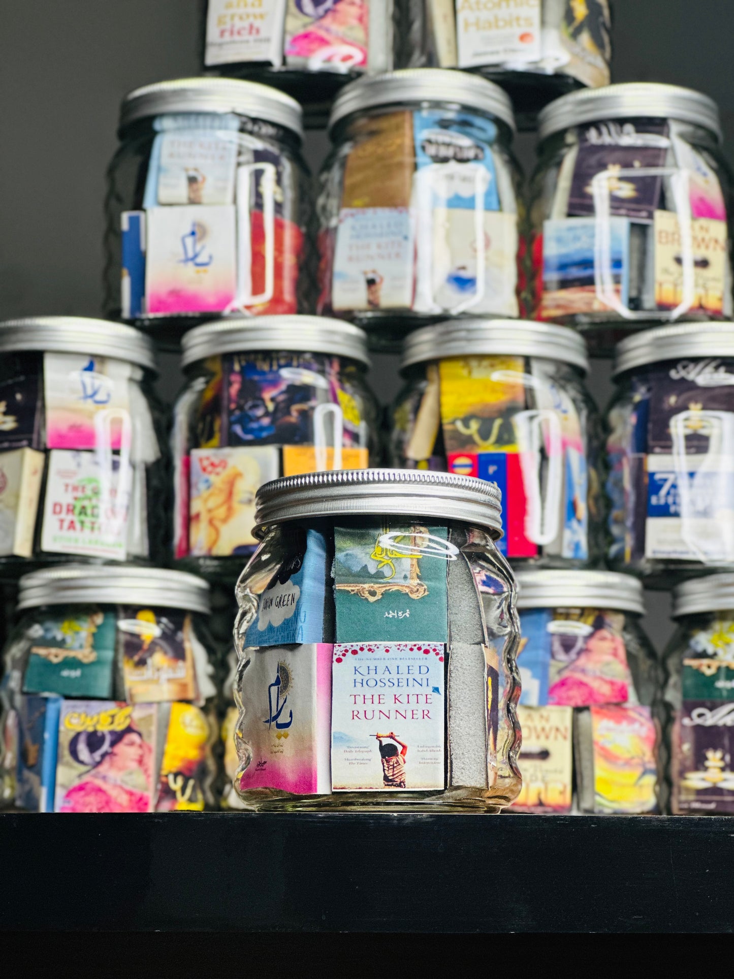 CUSTOMIZED MINIATURE NOVEL GLASS JAR
