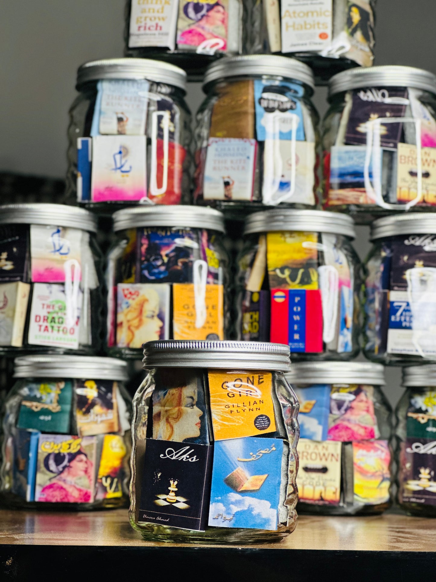 CUSTOMIZED MINIATURE NOVEL GLASS JAR